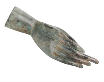 Chinese Bronze Archaic Remnant of a Guanyin
