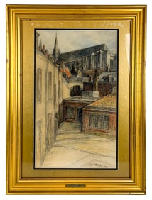 After Gustave Caillebotte Colored Pencil of a City