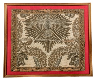 Russian Silver Embroidered Chalice Cloth