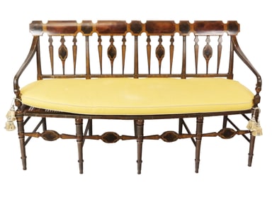 Federal Painted Chair Back Settee / Bench