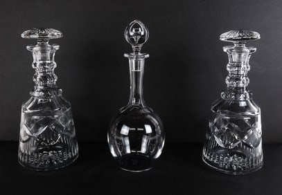 Baccarat & Others Glass Decanters, 3