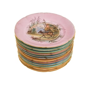 Haviland Limoges Game Plates, 12
