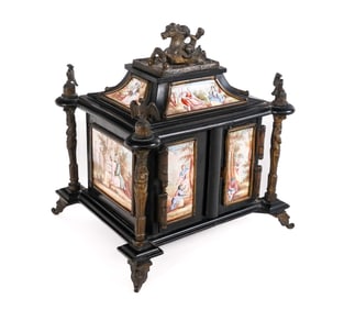 Austrian Neoclassical Enamel Decorated Chest