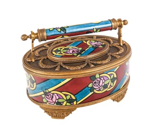 French Bronze Mounted Porcelain Box