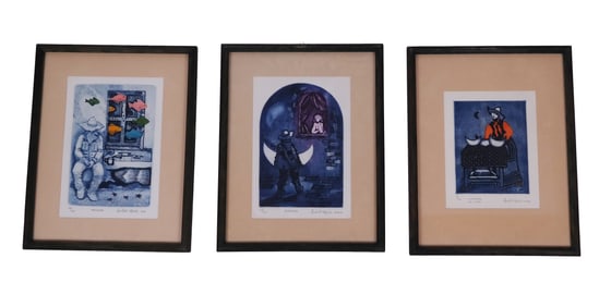Jose Luis Calzada Three Serigraphs