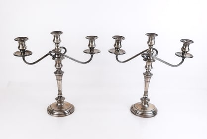 S. Kirk & Son Pair of Sterling Silver Candelabra