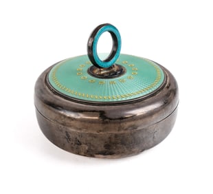 Norwegian Silver and Guilloche Enamel Trinket Box