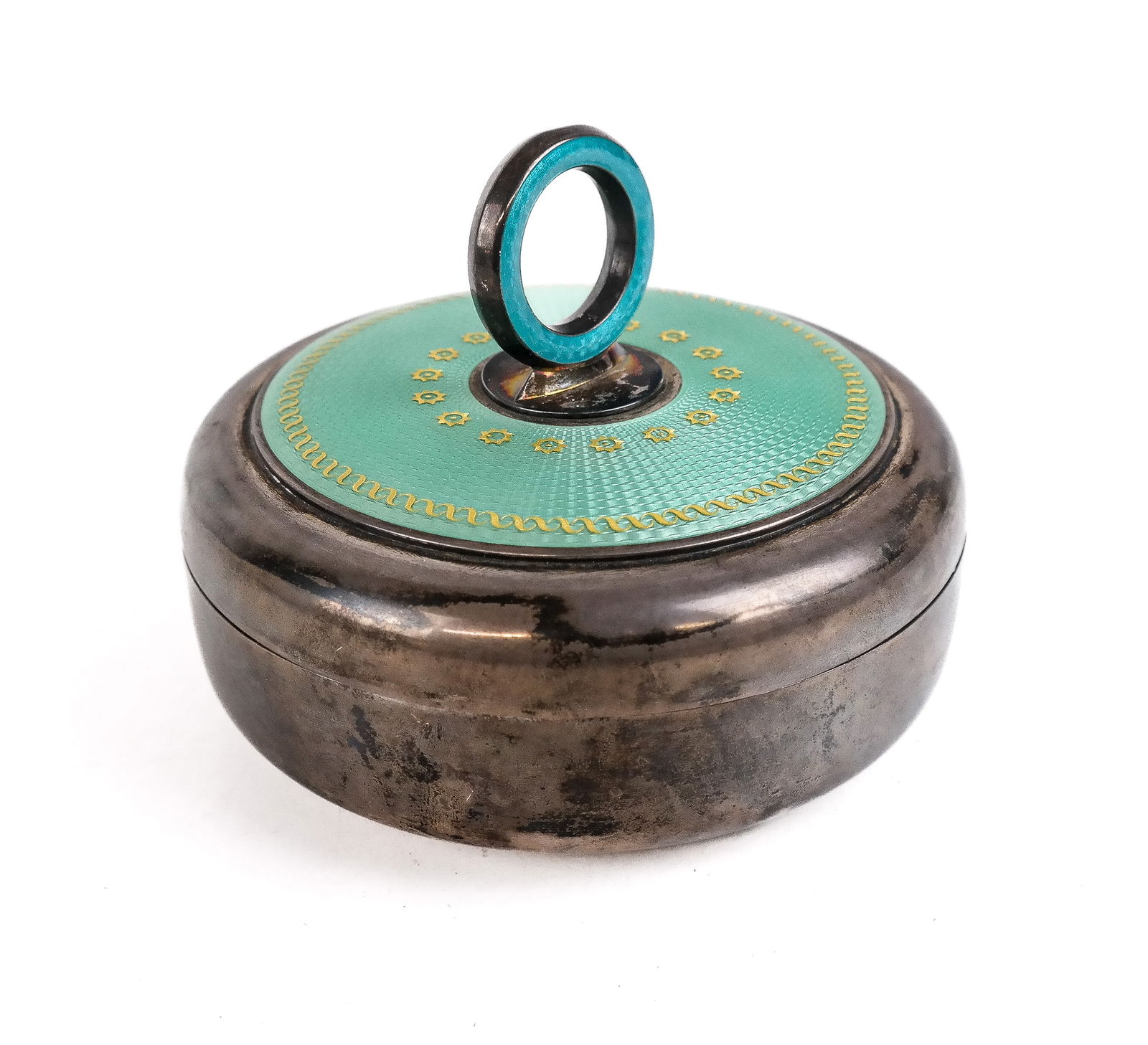 Norwegian Silver and Guilloche Enamel Trinket Box (1 of 8)