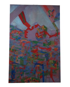Juan Gomez Quiroz Abstract Oil on Canvas