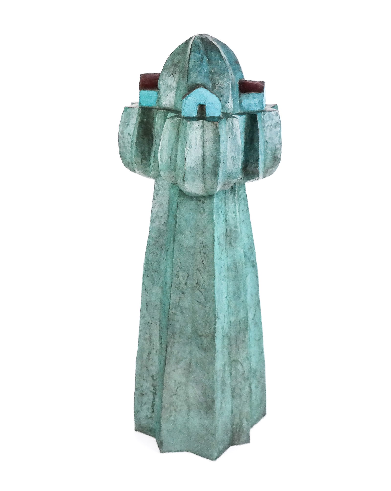 S. Crowder Surrealist Bronze Sculpture of a Cactus (1 of 10)