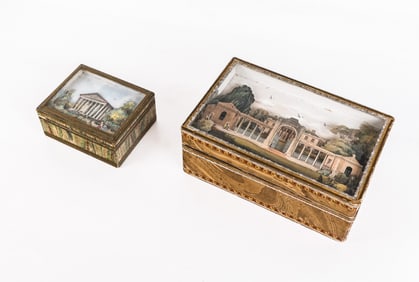 Narcissa Niblack Thorne, Two Diorama Lidded Boxes