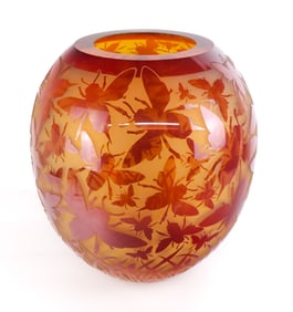 Duncan McCLELLAN "Communication" Art Glass Vase