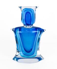 Formia Vetri Di Murano Blue Glass Decanter