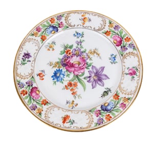 Schumann Dresden Floral Decorated Lunch Plates, 12