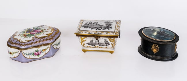 Three Porcelain Boxes