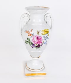 Meissen Floral Decorated Vase