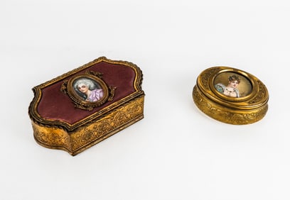 French Boxes with Miniature Portraits, 2