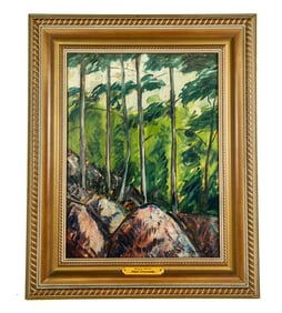 After Paul CEZANNE Landscape Oil on Panel
