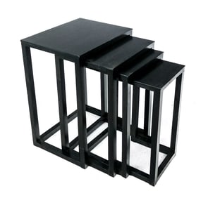 Scene Two Black Oak Nesting Tables, 4