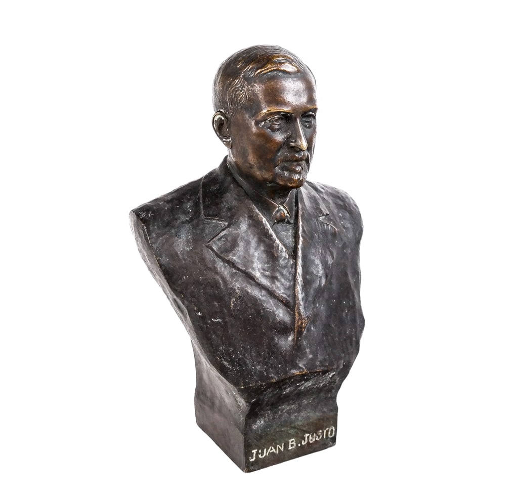 E. Giusti signed Bronze of Juan Bautista Justo (1 of 12)
