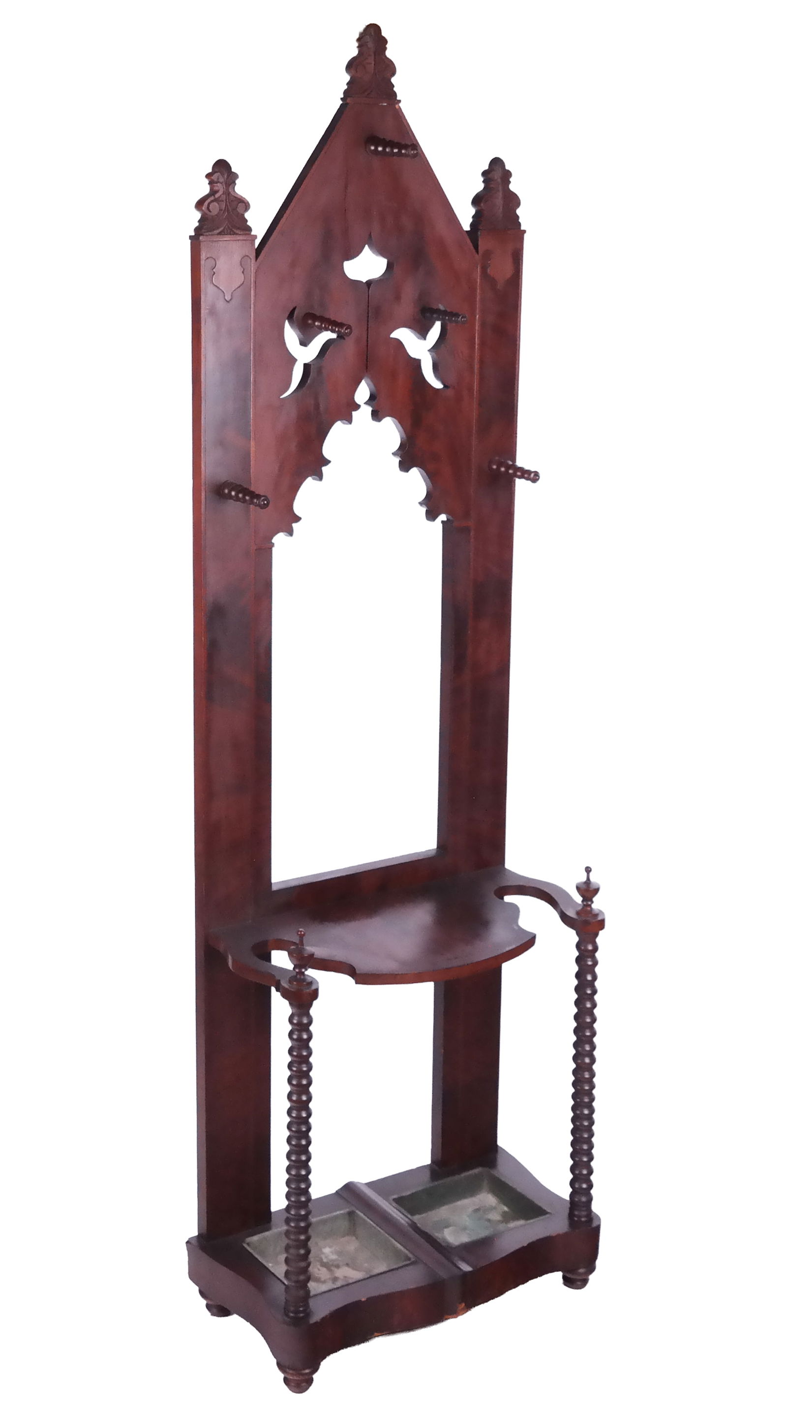 Victorian Mahogany Hall Tree (1 of 6)