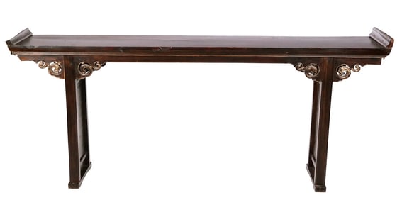 Antique Chinese Stained Pine Altar Table
