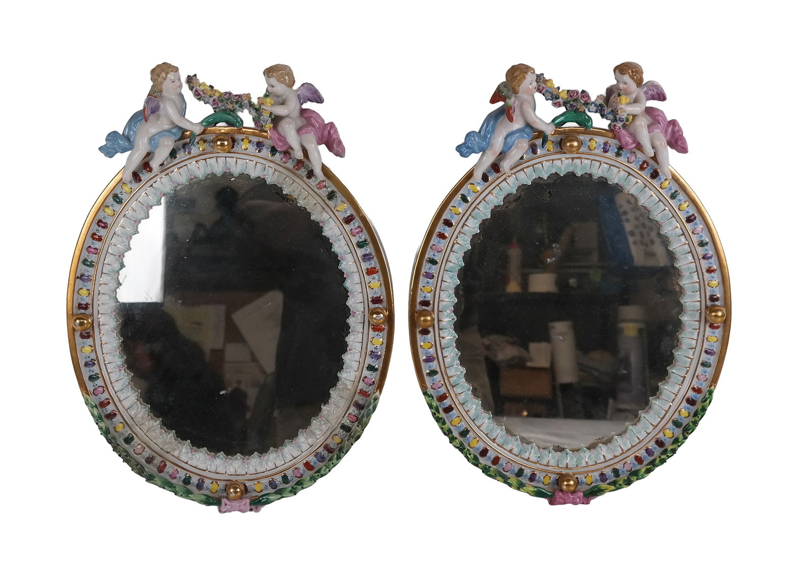 Charles Sadek Pair of Figural Porcelain Boudoir Mi (1 of 9)