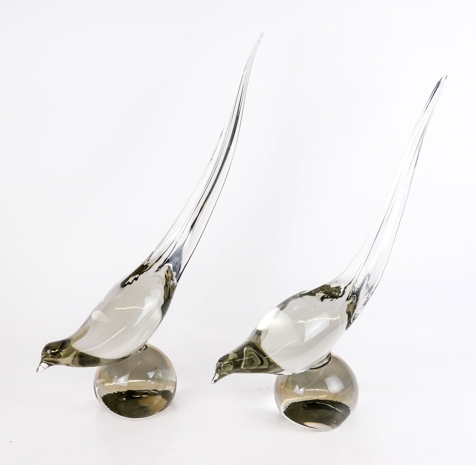 Pair of Mid-Century Modern Glass Figures of Birds (1 of 8)