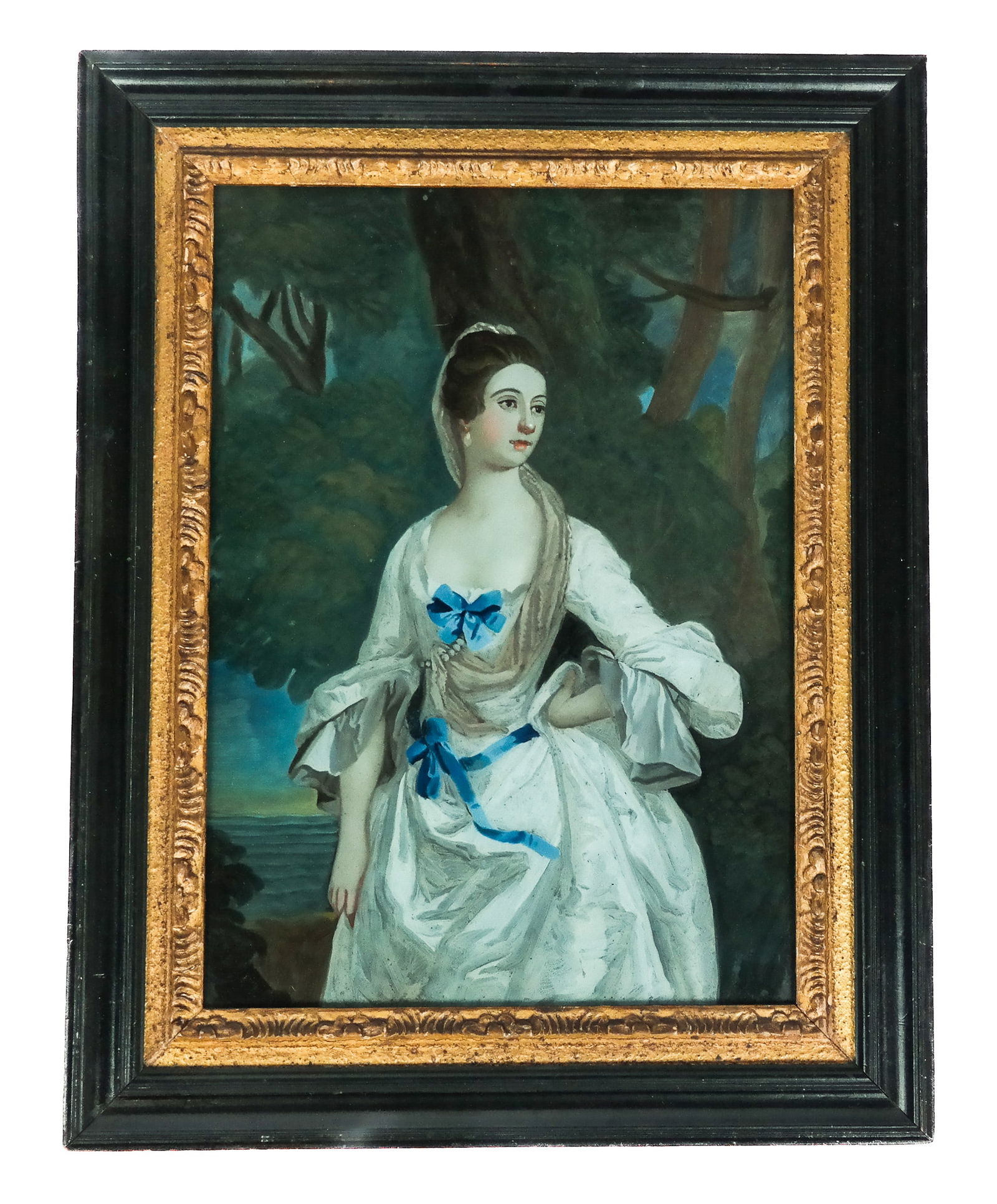 Reverse Painted Glass Portrait of a Woman (1 of 9)