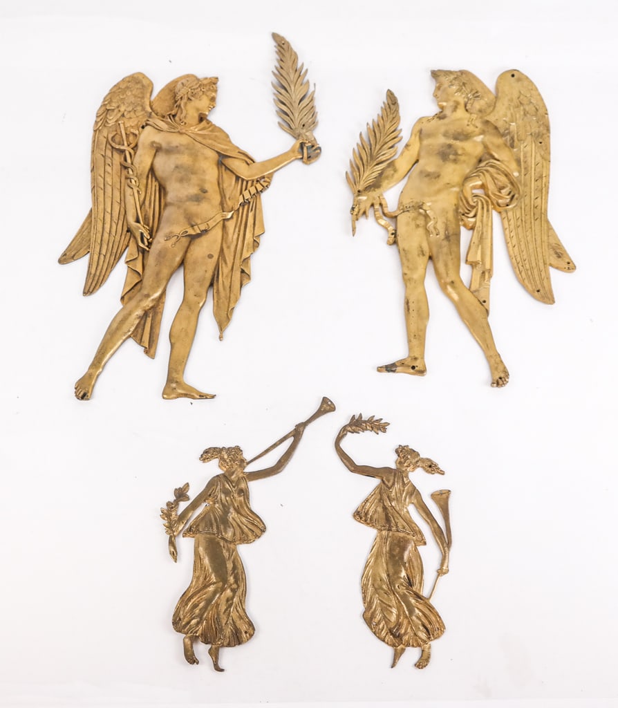 Four Neoclassical Bronze Dore Appliques (1 of 12)