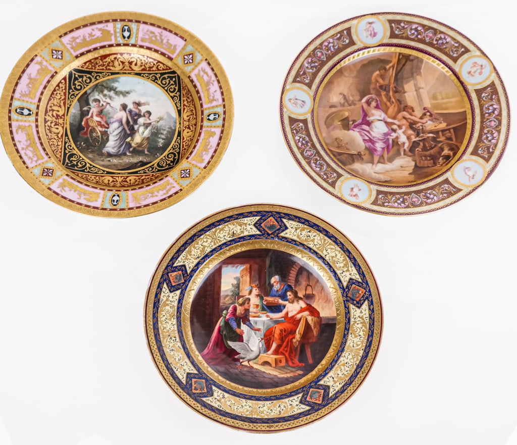 Three Royal Vienna Style Porcelain Cabinet Plates (1 of 12)