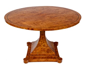 Biedermeier Burlwood Center Table