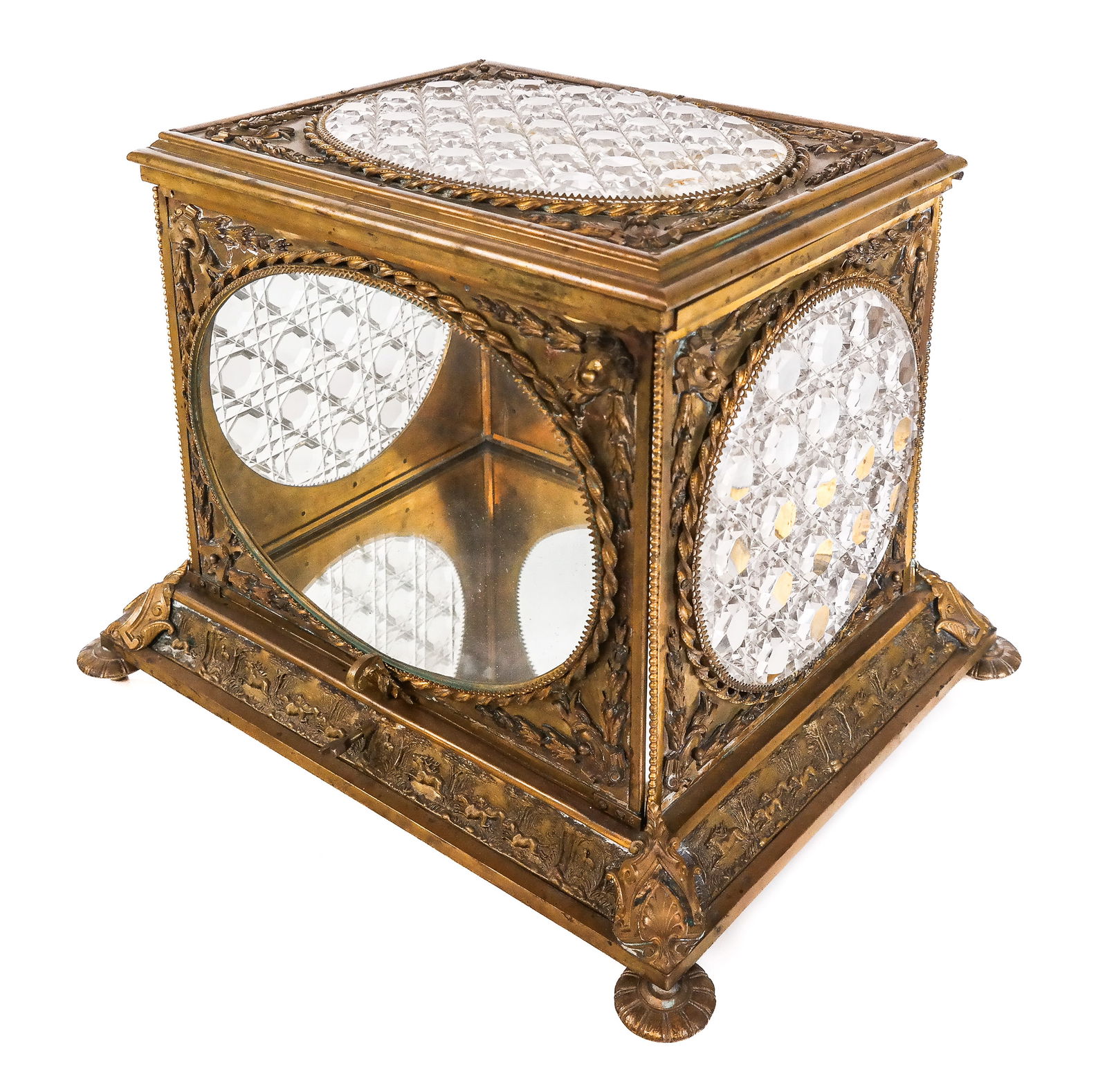 Louis XVI Gilt and Cut Crystal Tantalus Box (1 of 14)