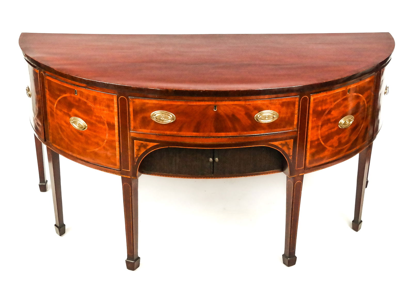 Sheraton Mahogany Demilune Sideboard (1 of 11)