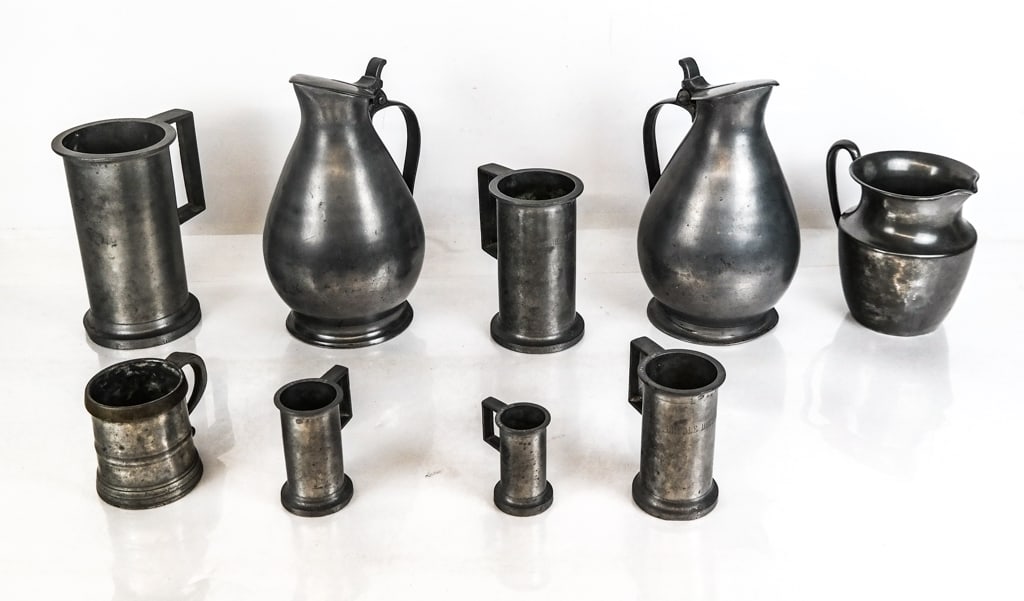 Collection of Pewter Drinking Vessels, 9 (1 of 12)