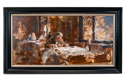 Flip GAASENDAM: Abstract Interior Scene - Oil on Canvas