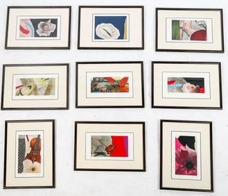 Michael KNIGIN Collection of 9 Framed Screen Prints