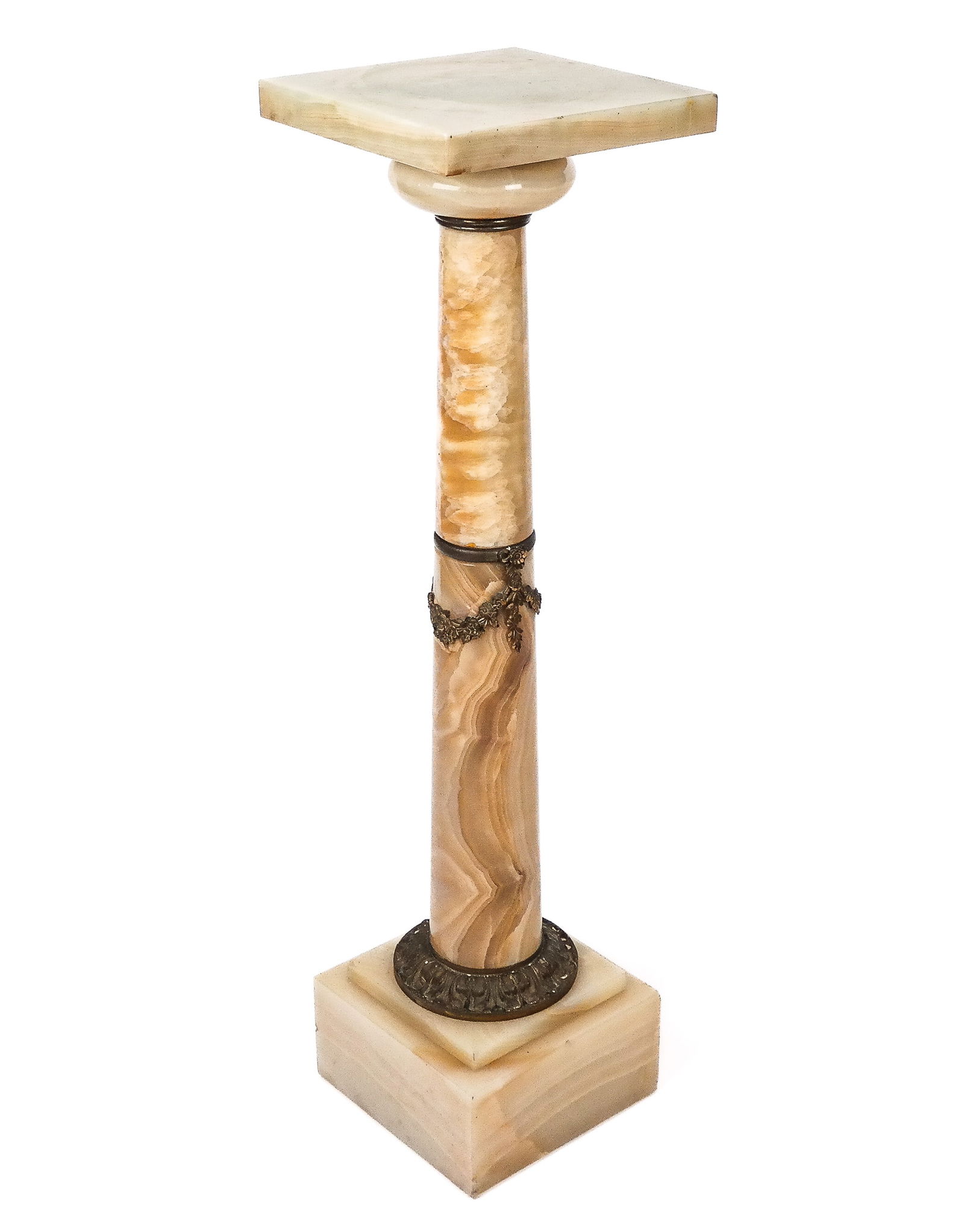 Louis XVI Onyx and Bronze Dore Mounted Pedestal (1 of 11)