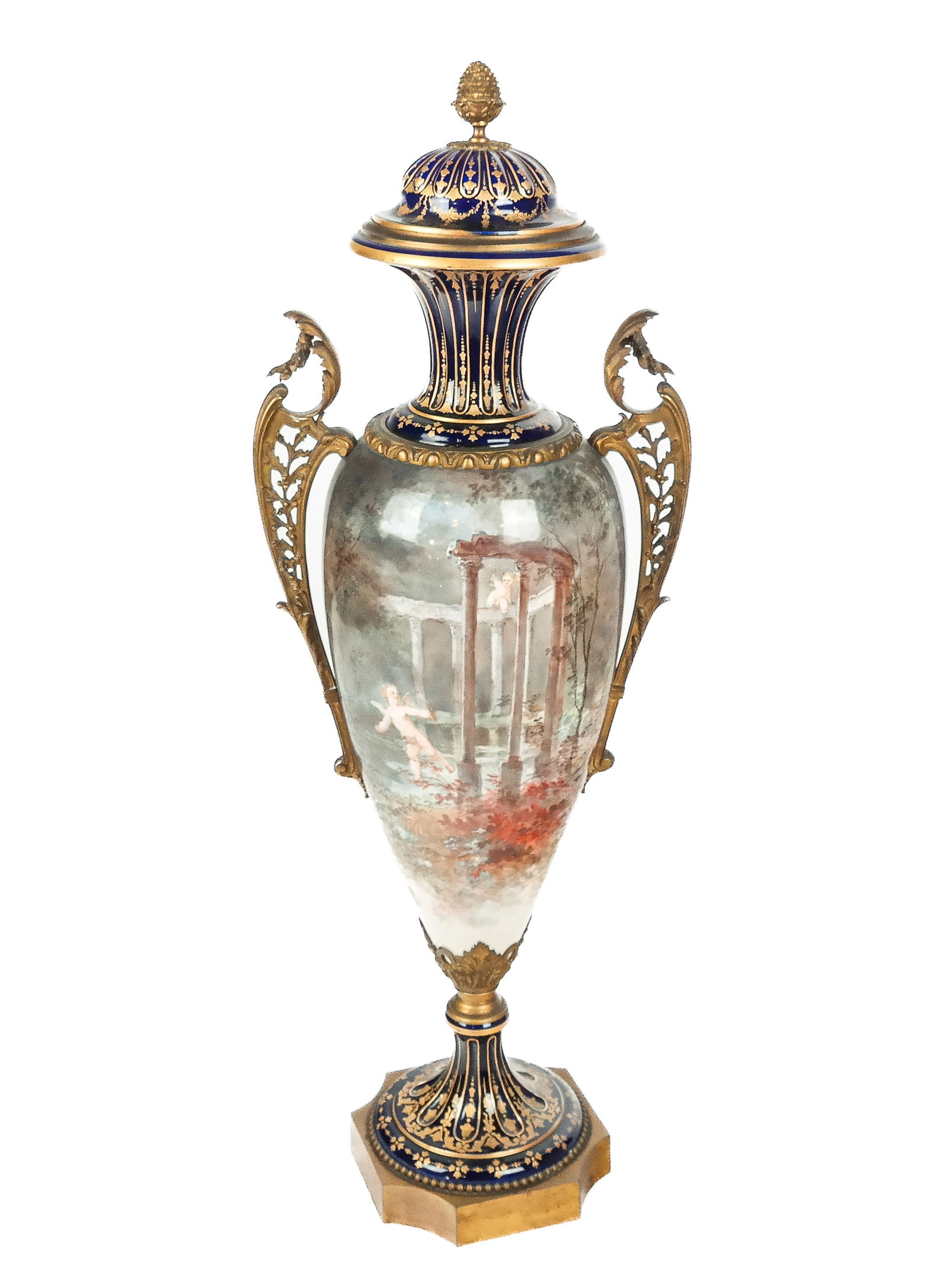 After Sevres Bronze Mounted Palatial Covered Urn (1 of 20)