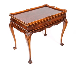 Dutch Rococo Burlwood Tray Top Table