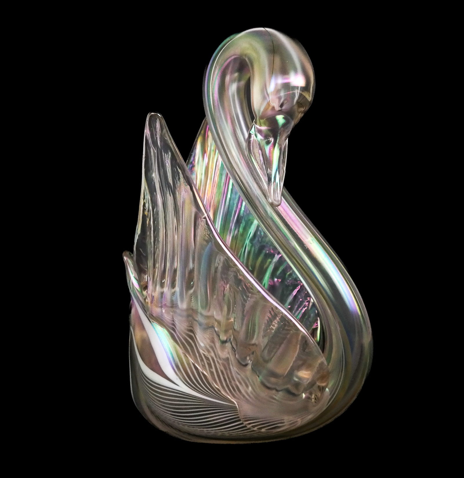 Stuart ABELMAN Art Glass Figure of a Swan (1 of 11)