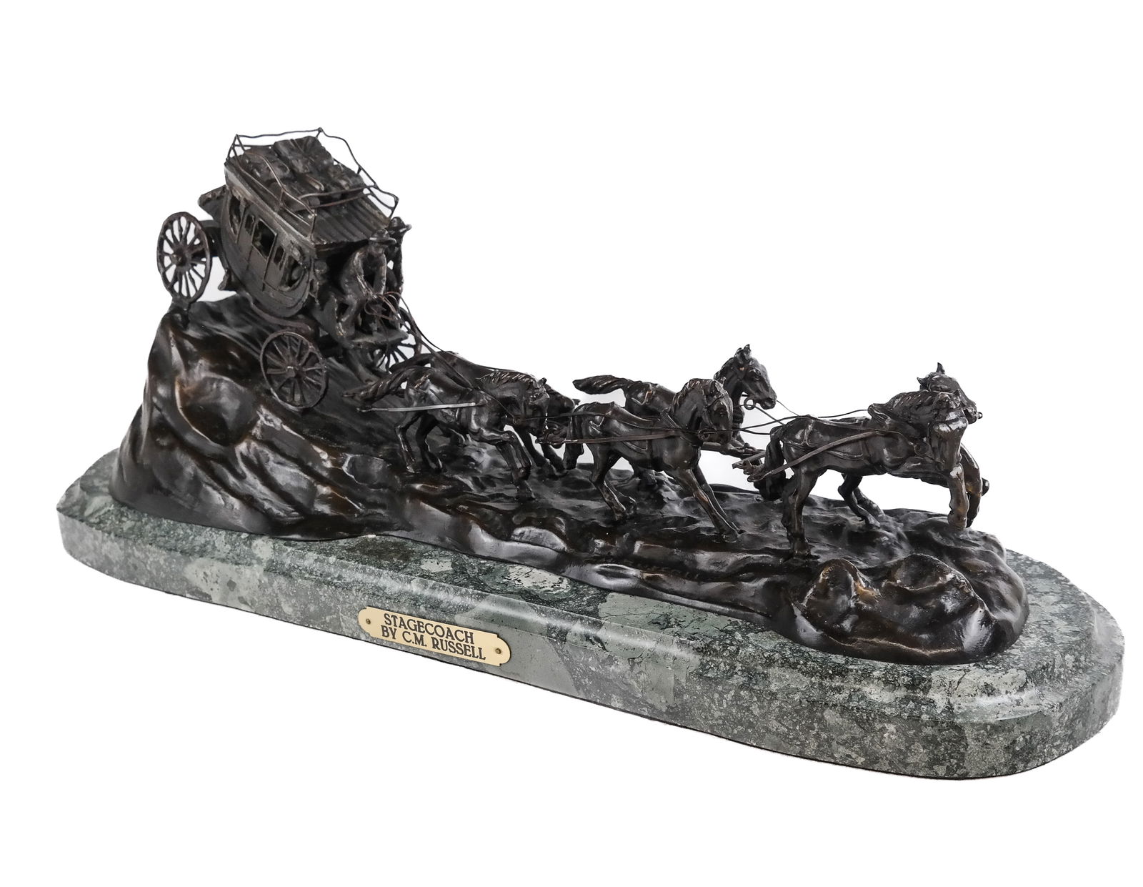 C.M. RUSSELL Bronze of a Stagecoach (1 of 17)