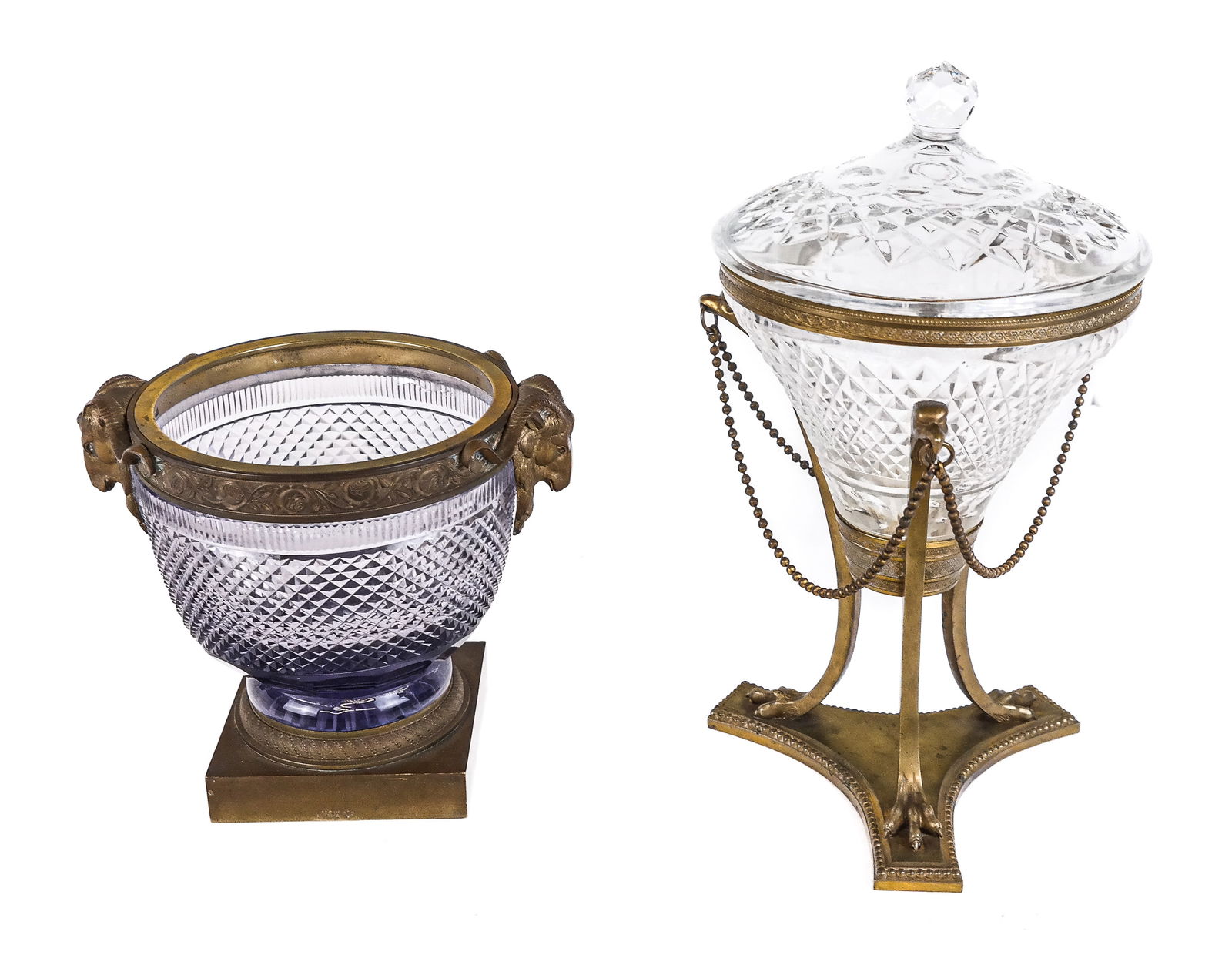 Two Bronze and Cut Crystal Vessels (1 of 15)