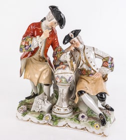 Vienna Porcelain Figural Group of Freemasons