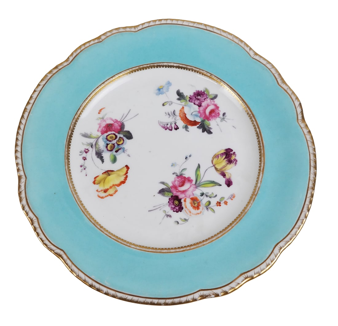 12 English Hand-Decorated Luncheon Plates (1 of 9)
