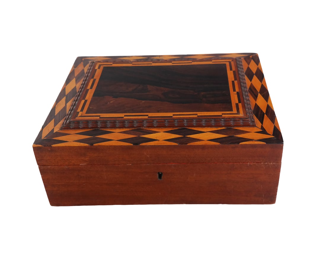 Tunbridge Inlaid Jewelry Box or Humidor (1 of 8)