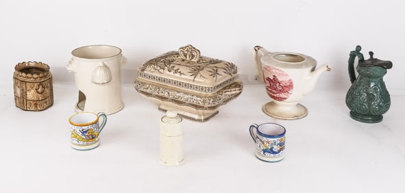 Eight Assorted Antique & Other Porcelain Articles