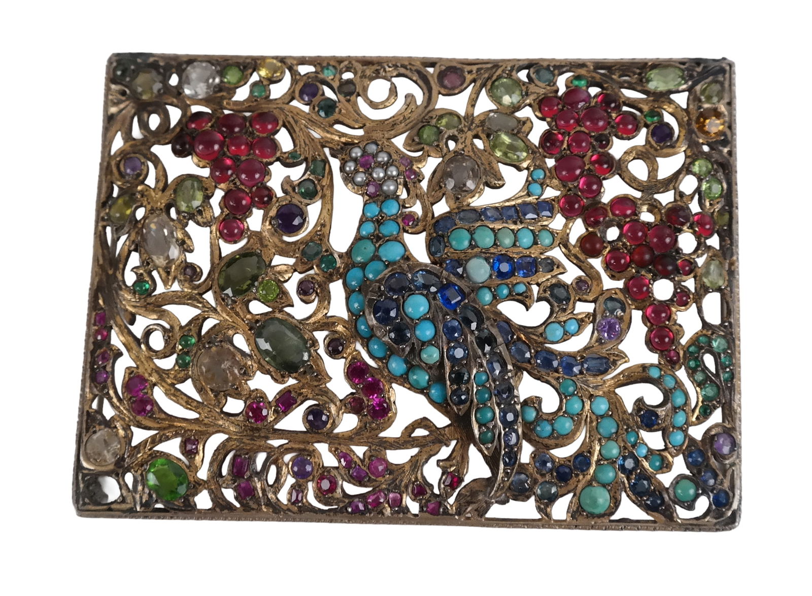 Indian-Inspired Gem Set Belt Buckle (1 of 8)