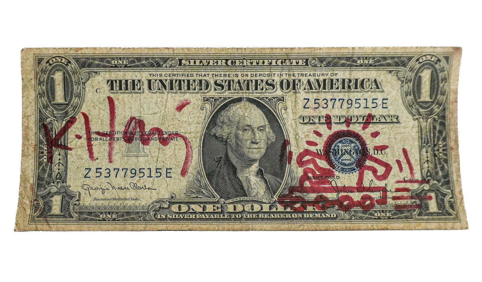 Keith HARING Signed Dollar Note (1 of 9)