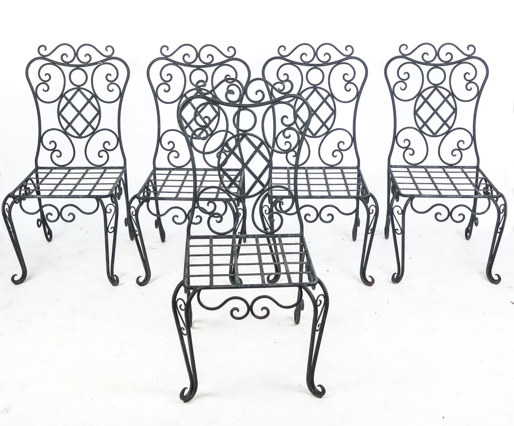 Set of Victorian Iron Side Chairs, 5 (1 of 9)